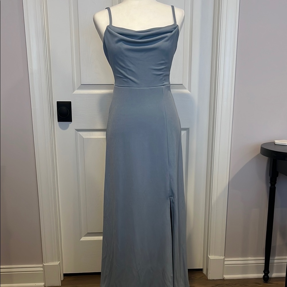 Blue bridesmaids/ wedding guest dress